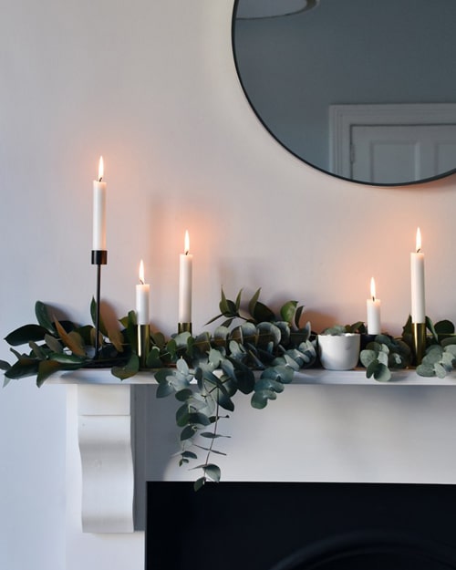 Decorate Fire Place With Candles