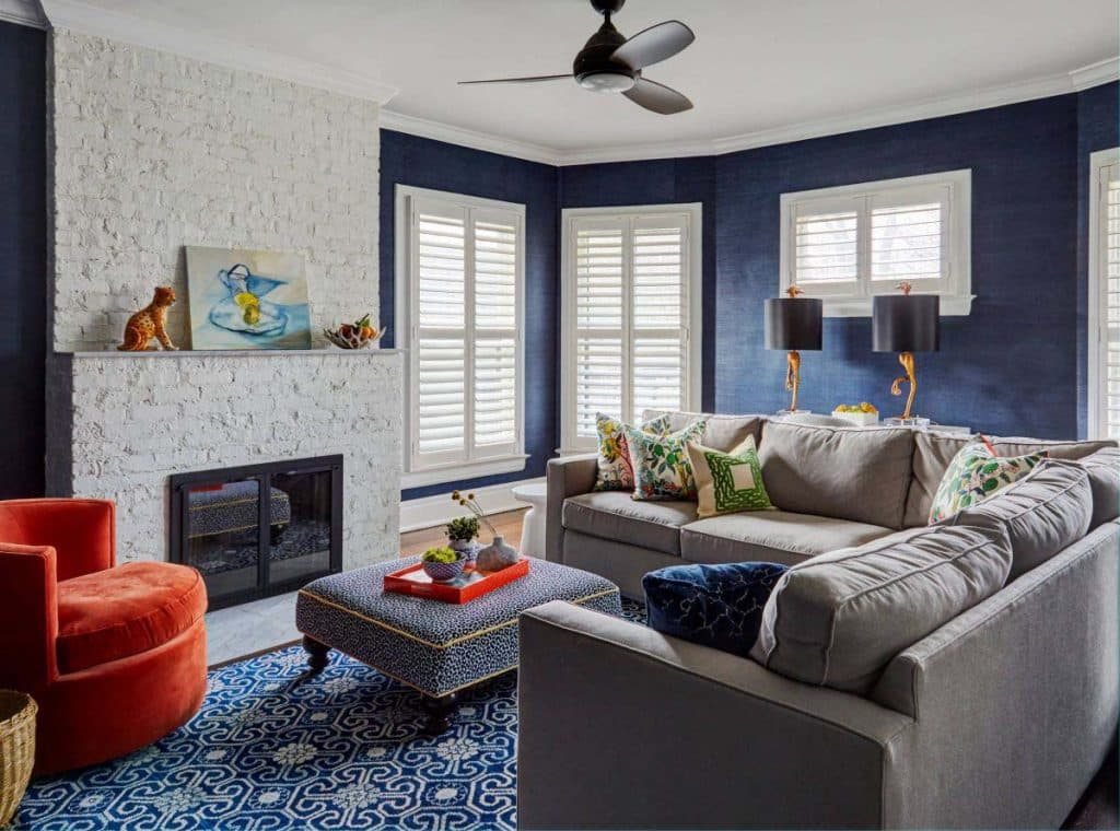 10 Navy And Grey Living Room Ideas To Inspire Your Next Project - How To Decorate With Blue Grey Walls